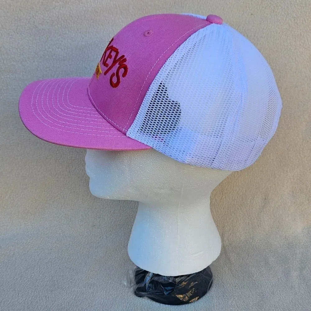 Monkey's Aspen Pink and White Adult Trucker Hat